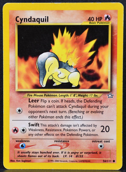 Pokemon TCG Cyndaquil 56/111 Neo Genesis Regular HP