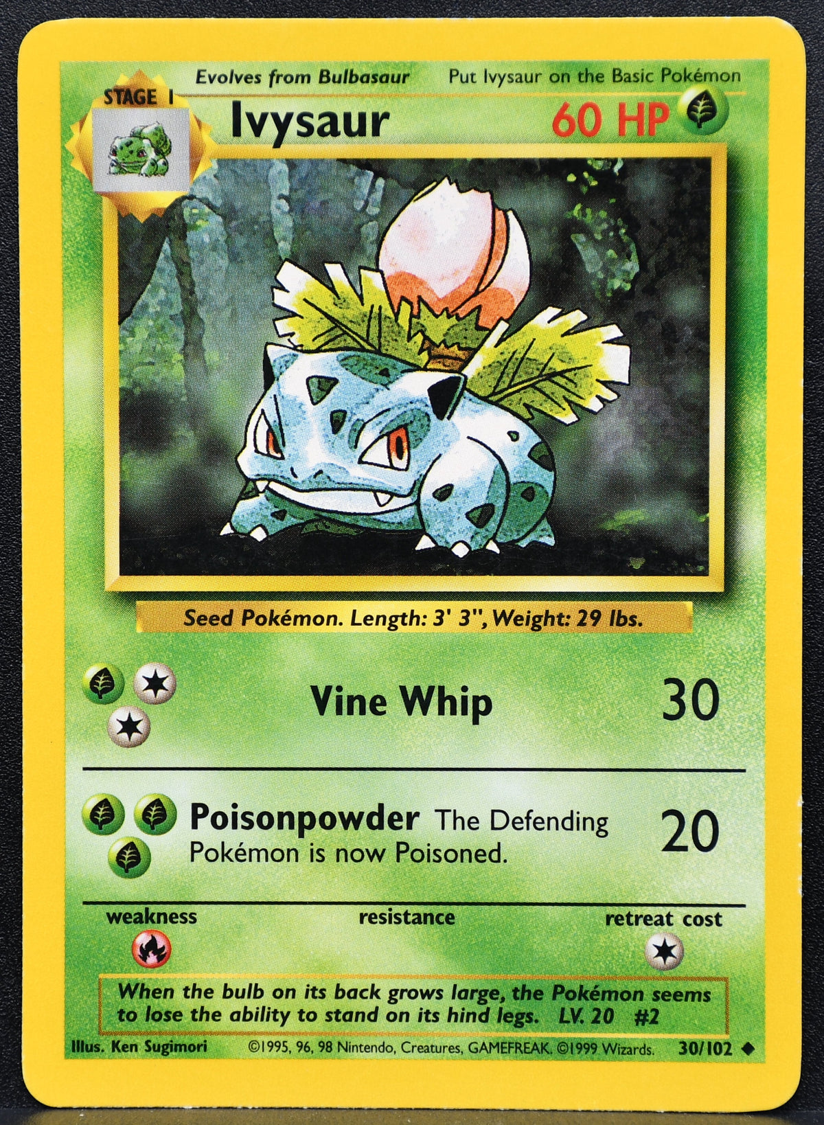 Pokemon TCG Ivysaur 30/102 Base Set Regular LP