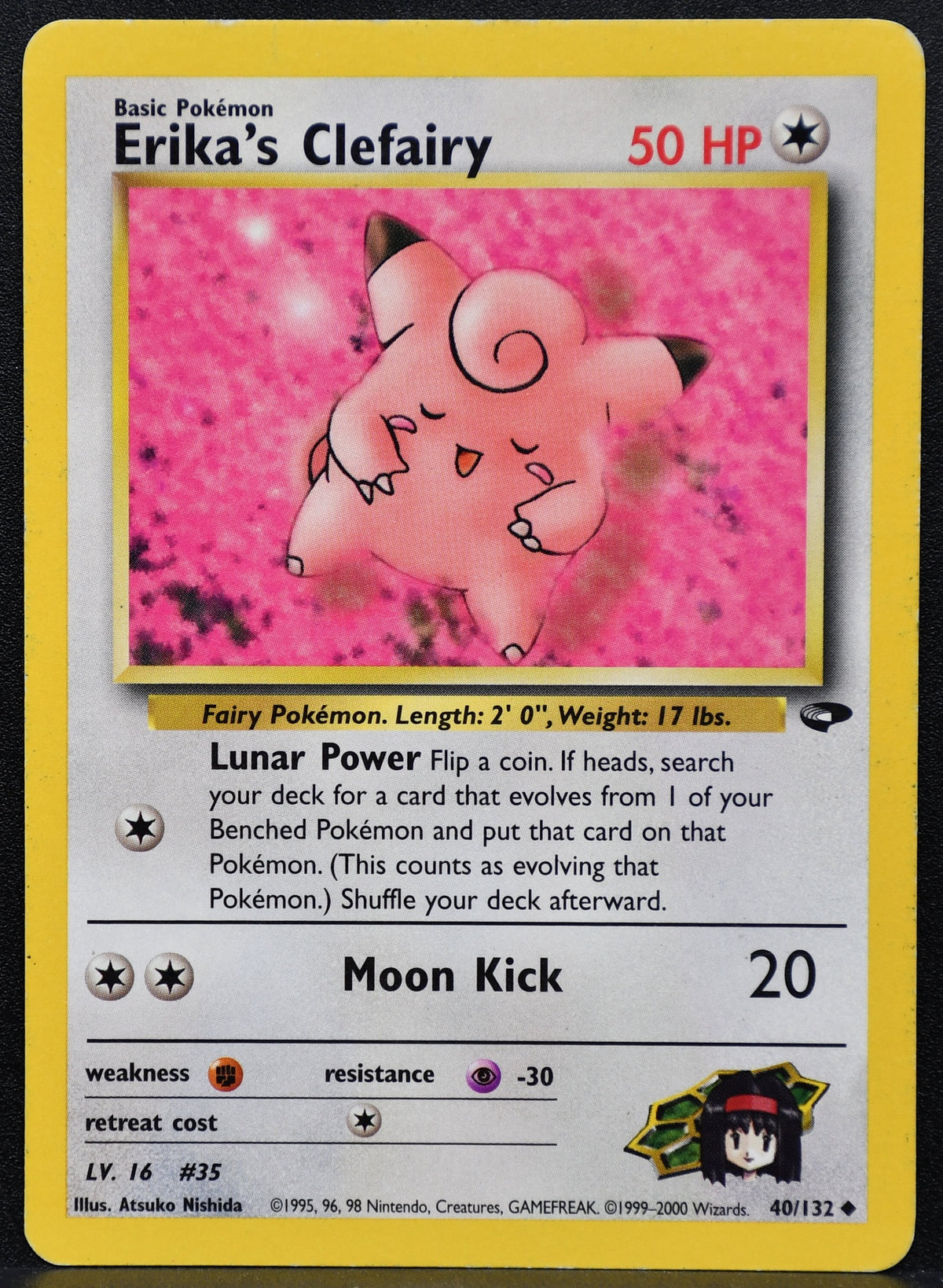 Pokemon TCG Erika's Clefairy 40/132 Gym Challenge Regular MP