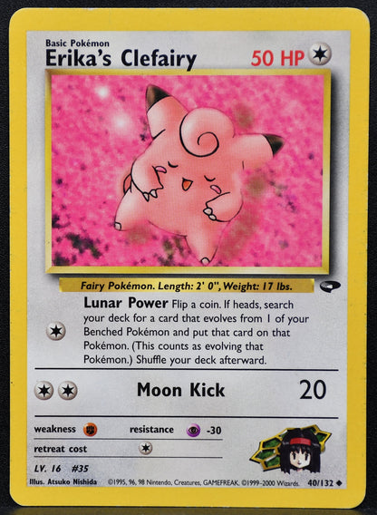Pokemon TCG Erika's Clefairy 40/132 Gym Challenge Regular MP