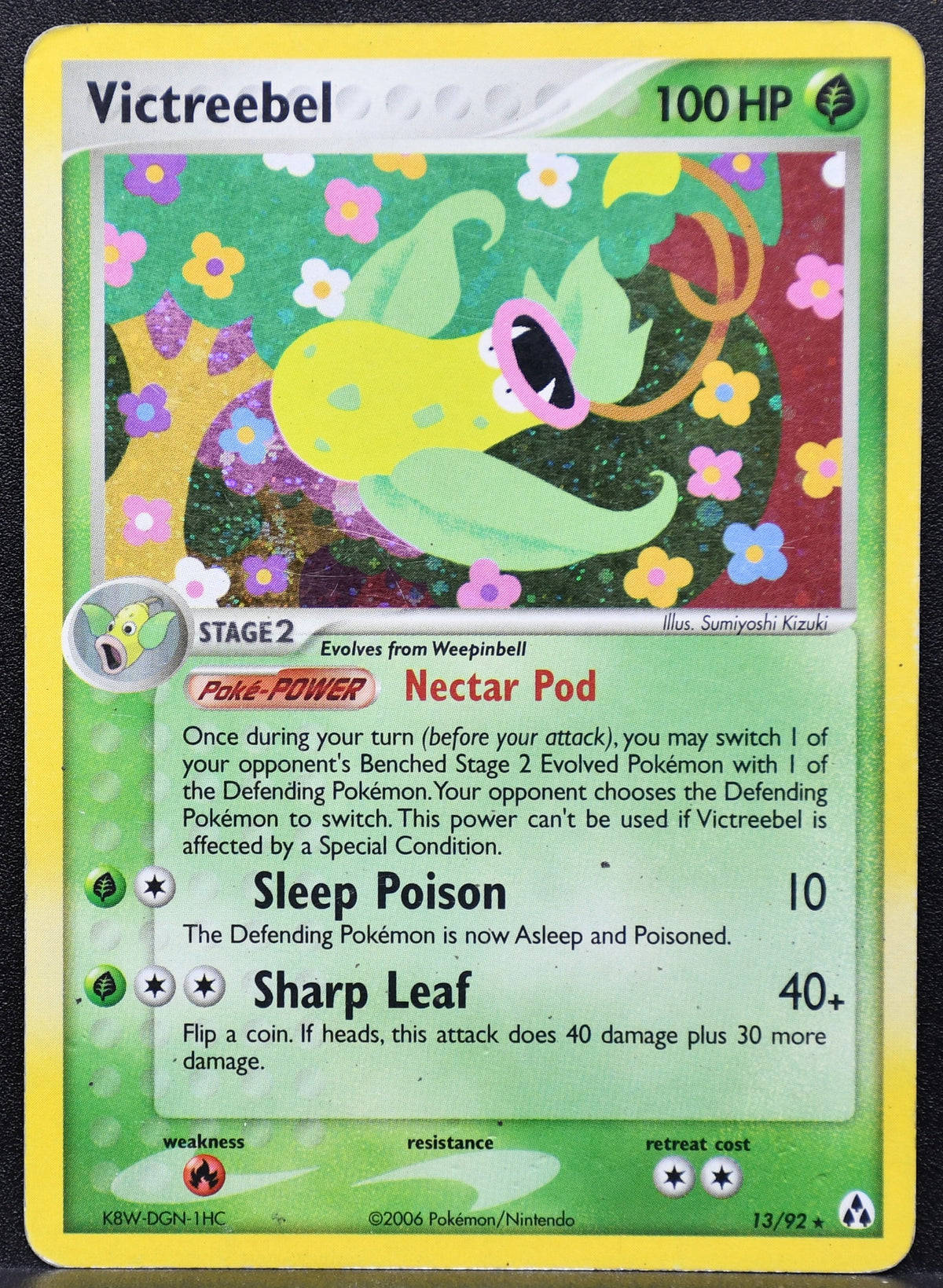 Pokemon TCG Victreebel 13/92 Ex Legend Maker Holofoil MP