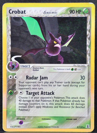 Pokemon TCG Crobat Delta Species 2/113 Delta Species Holofoil HP