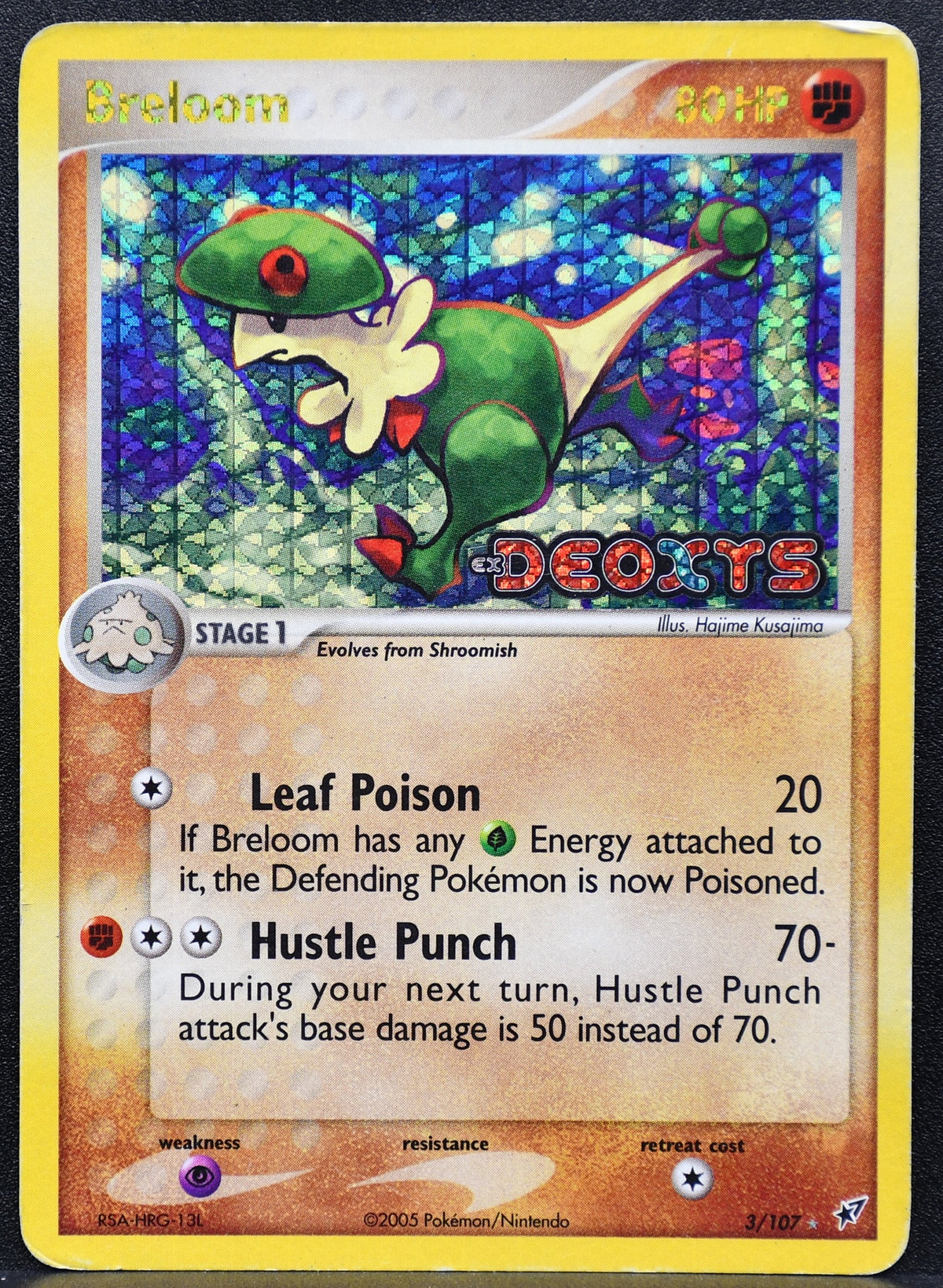 Pokemon TCG Breloom 3/107 Ex Deoxys Stamped Holo HP