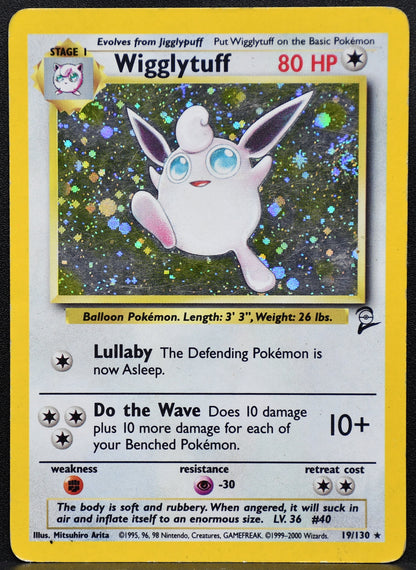 Pokemon TCG Wigglytuff 19/130 Base Set 2 Holofoil HP