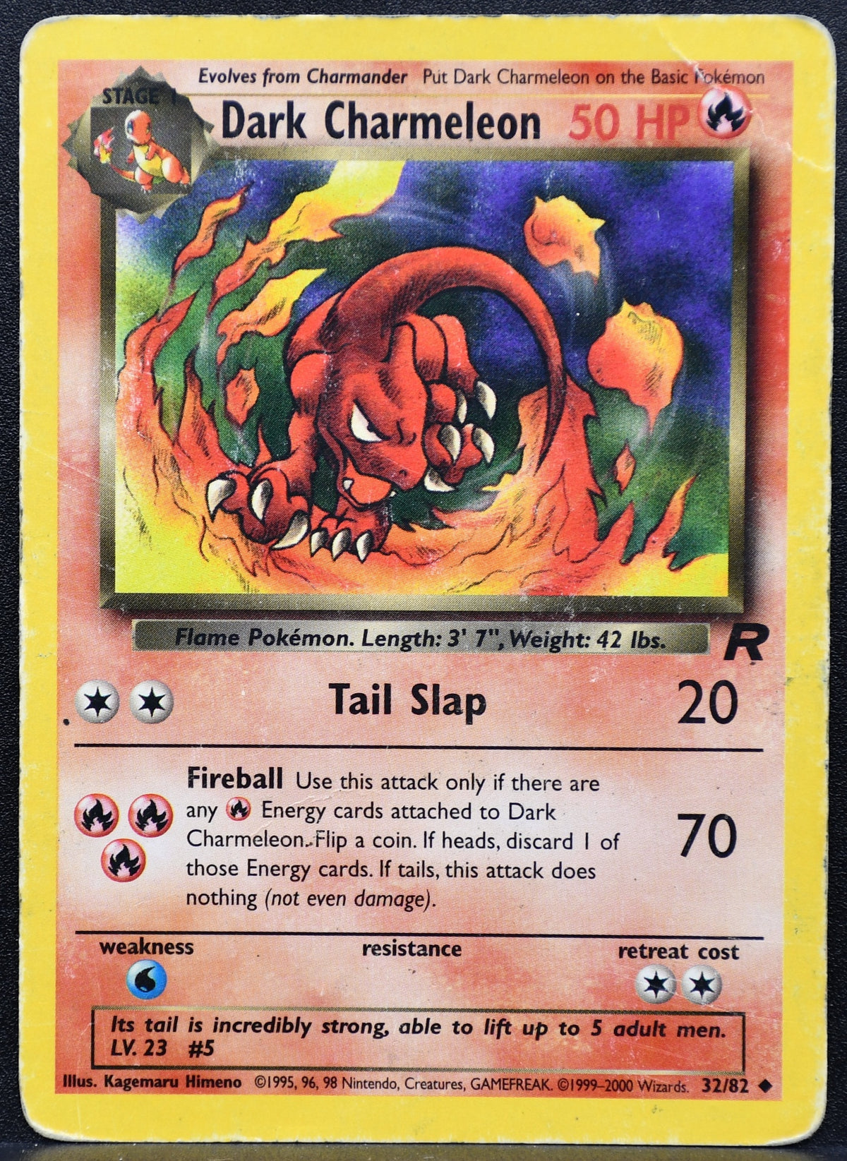 Pokemon TCG Dark Charmeleon 32/82 Team Rocket Regular Damaged