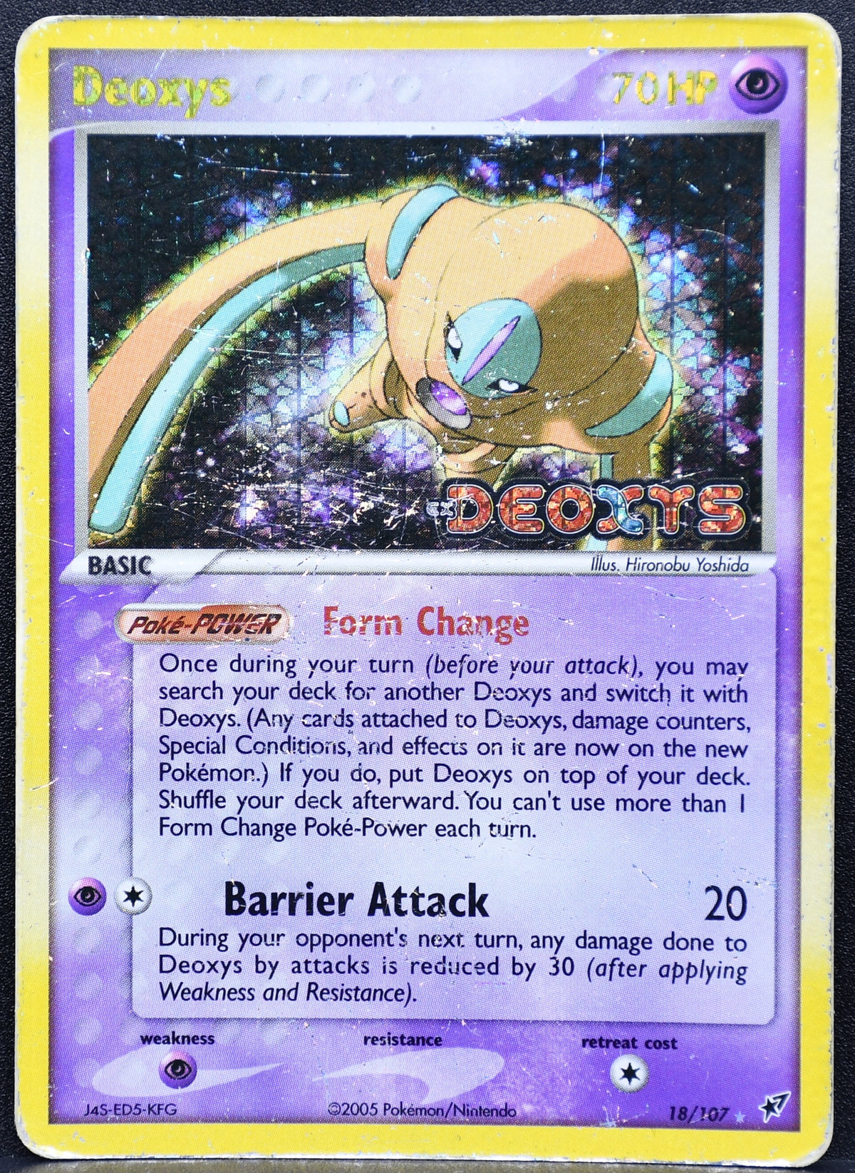 Pokemon TCG Deoxys 18/107 Ex Deoxys Stamped Holo HP
