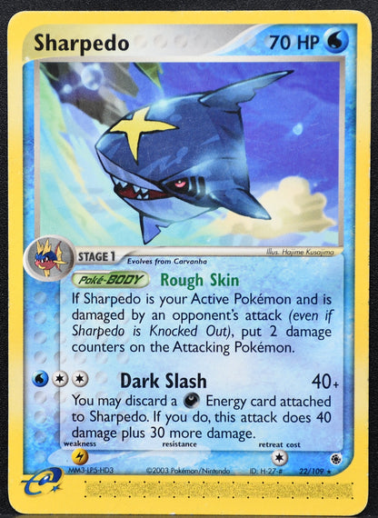 Pokemon TCG Sharpedo 22/109 EX Ruby & Sapphire Regular MP