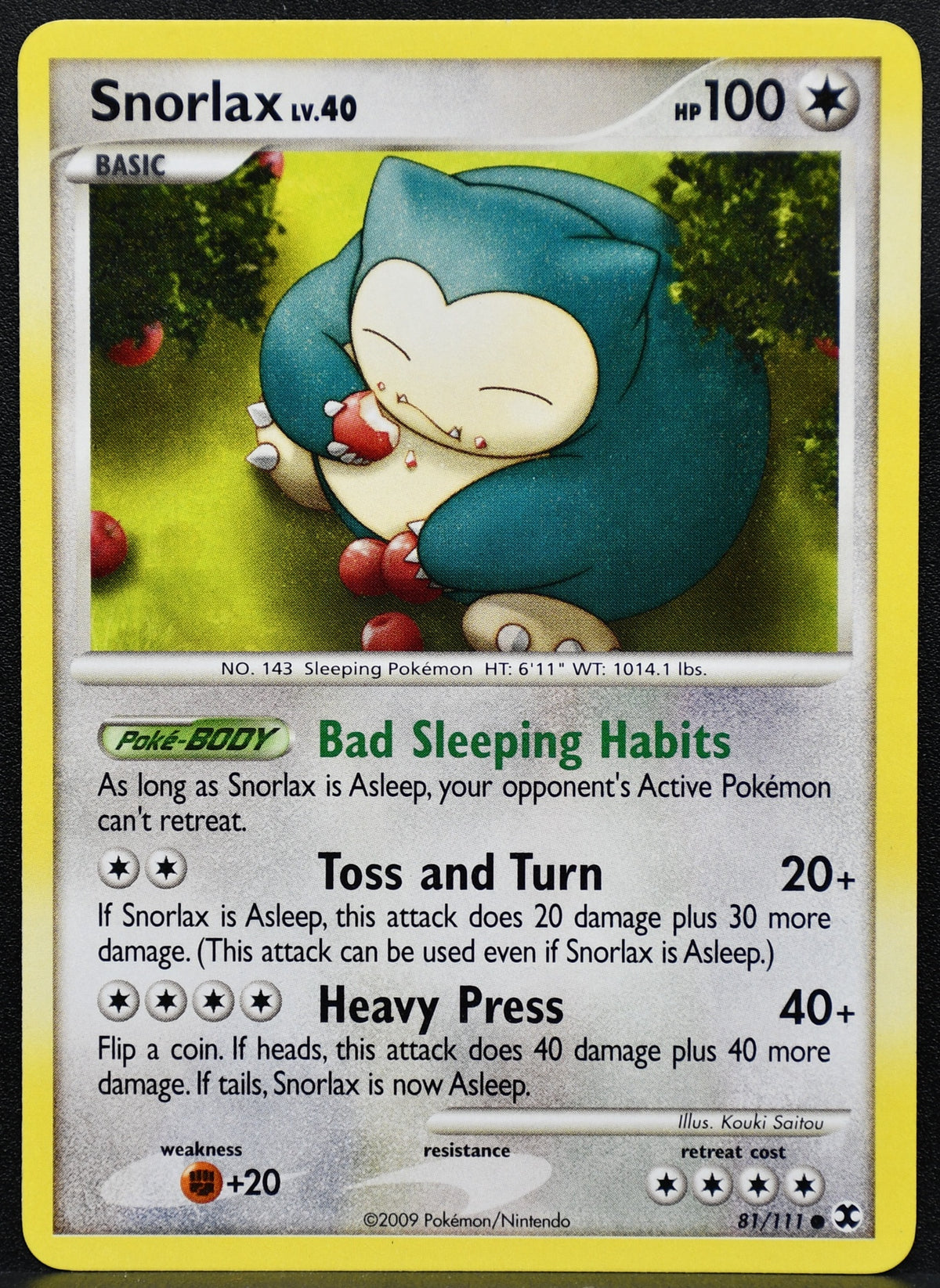 Pokemon TCG Snorlax Lv.40 81/111 Rising Rivals Regular LP