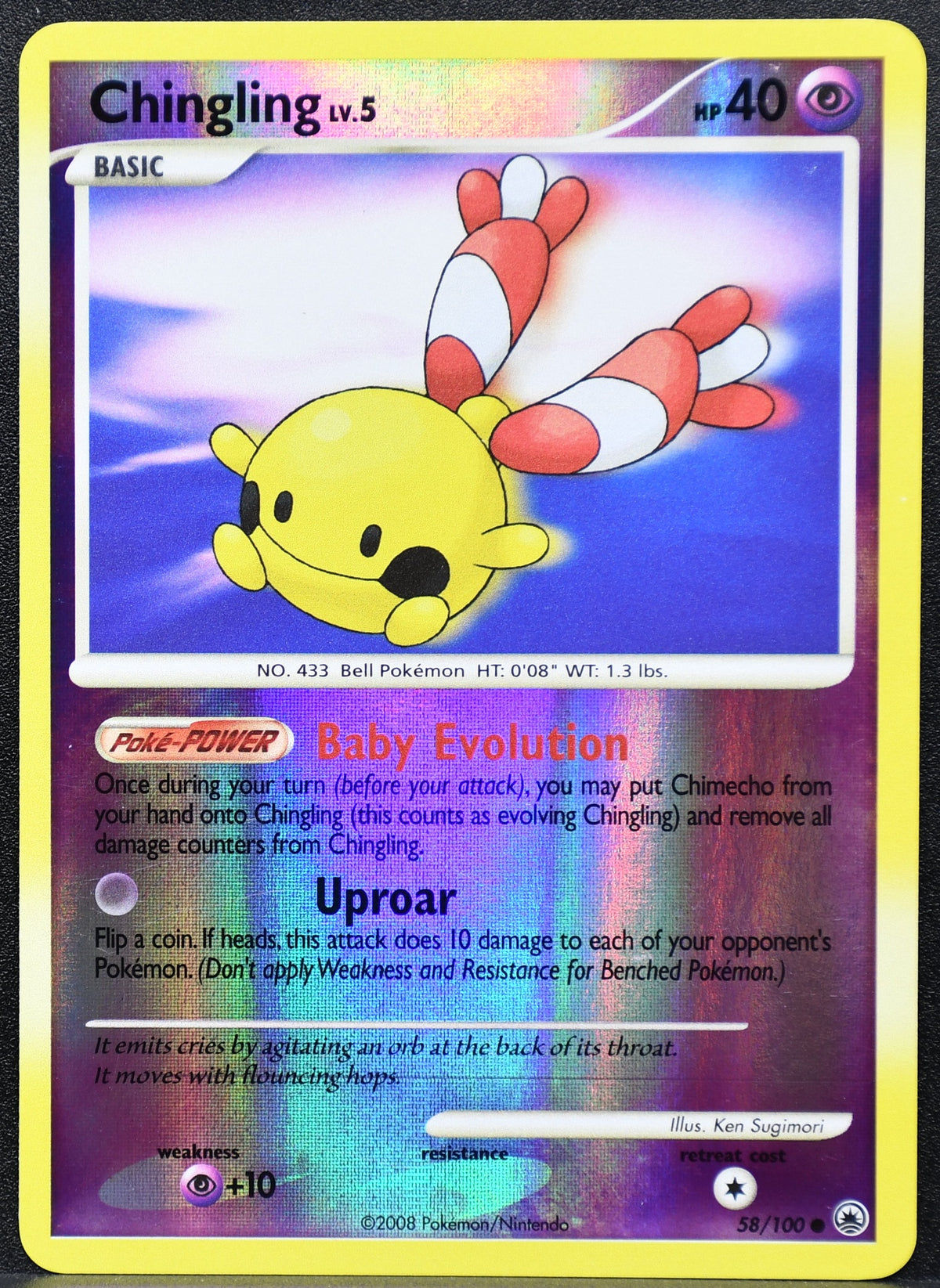Pokemon TCG Chingling Lv.5 58/100 Majestic Dawn Reverse Holo NM