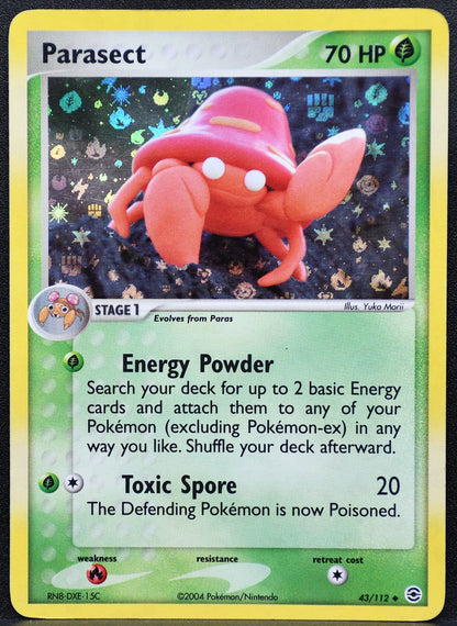 Pokemon TCG Parasect 43/112 EX FireRed & LeafGreen Reverse Holo MP