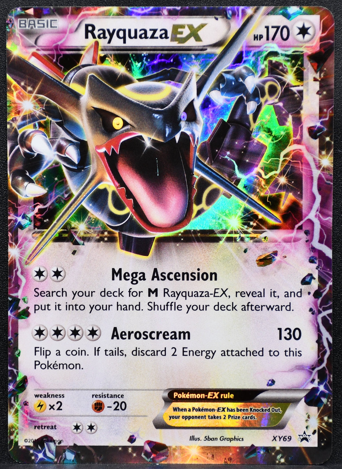 Pokemon TCG Rayquaza EX XY69 Black Star Promo Holofoil MP