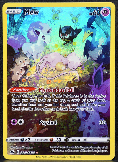 Pokemon TCG Mew GG10/GG70 Crown Zenith Galarian Gallery Full Art NM