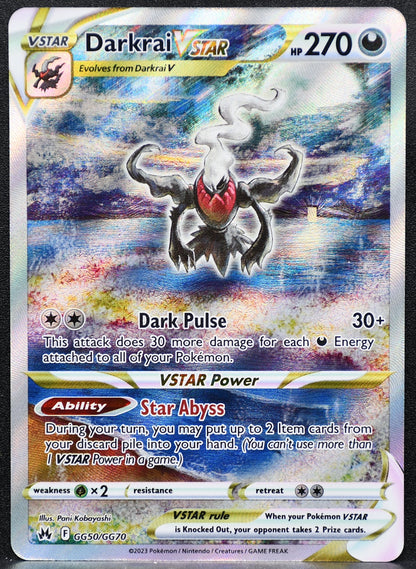 Pokemon TCG Darkrai VSTAR GG50/GG70 Crown Zenith Galarian Gallery Full Art NM