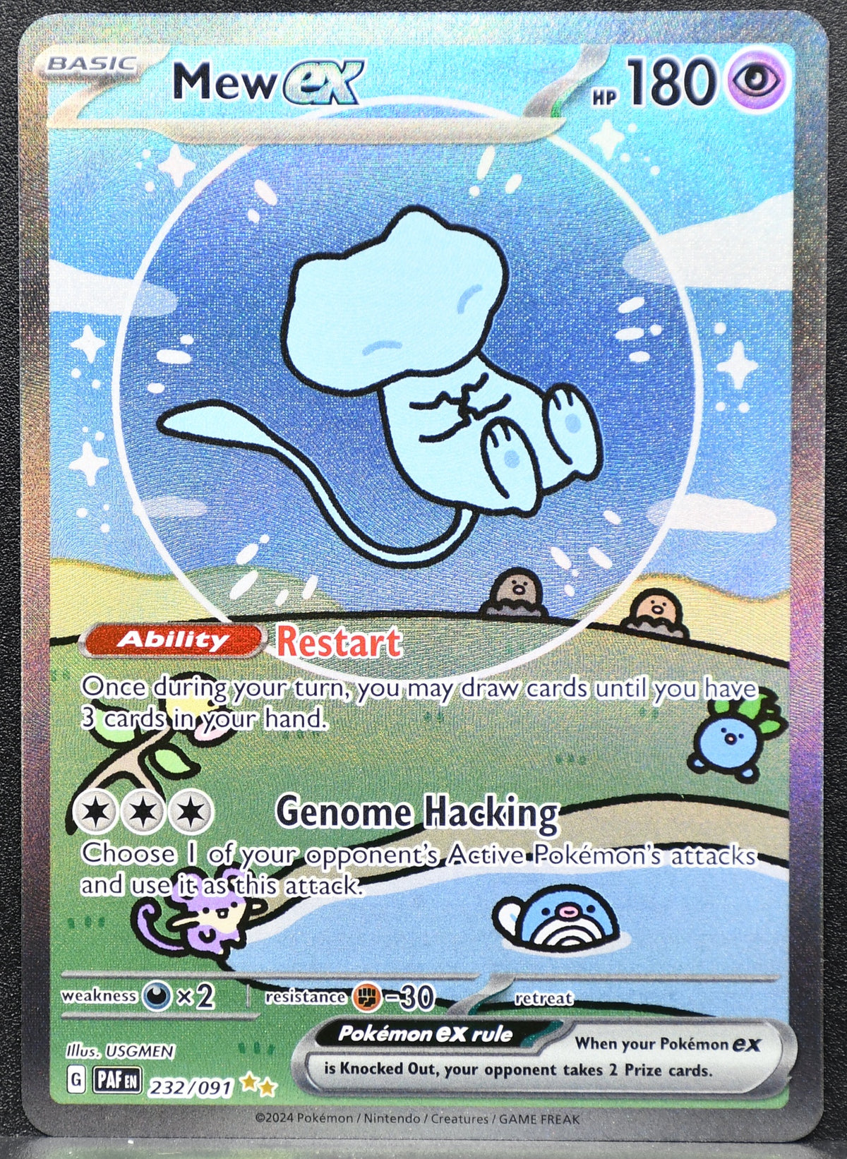 Pokemon TCG Mew ex 232/091 Paldean Fates Full Art NM