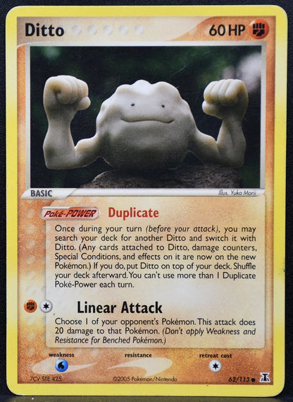 Pokemon TCG Ditto (Geodude) 62/113 Ex Delta Species Regular Damaged