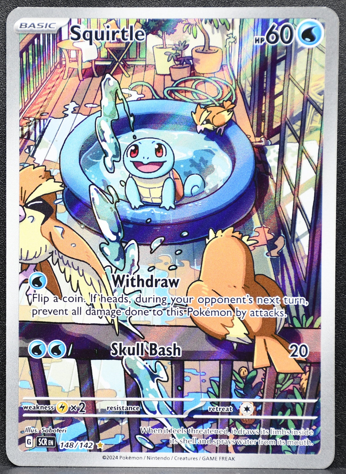 Pokemon TCG Squirtle 148/142 Stellar Crown Full Art NM