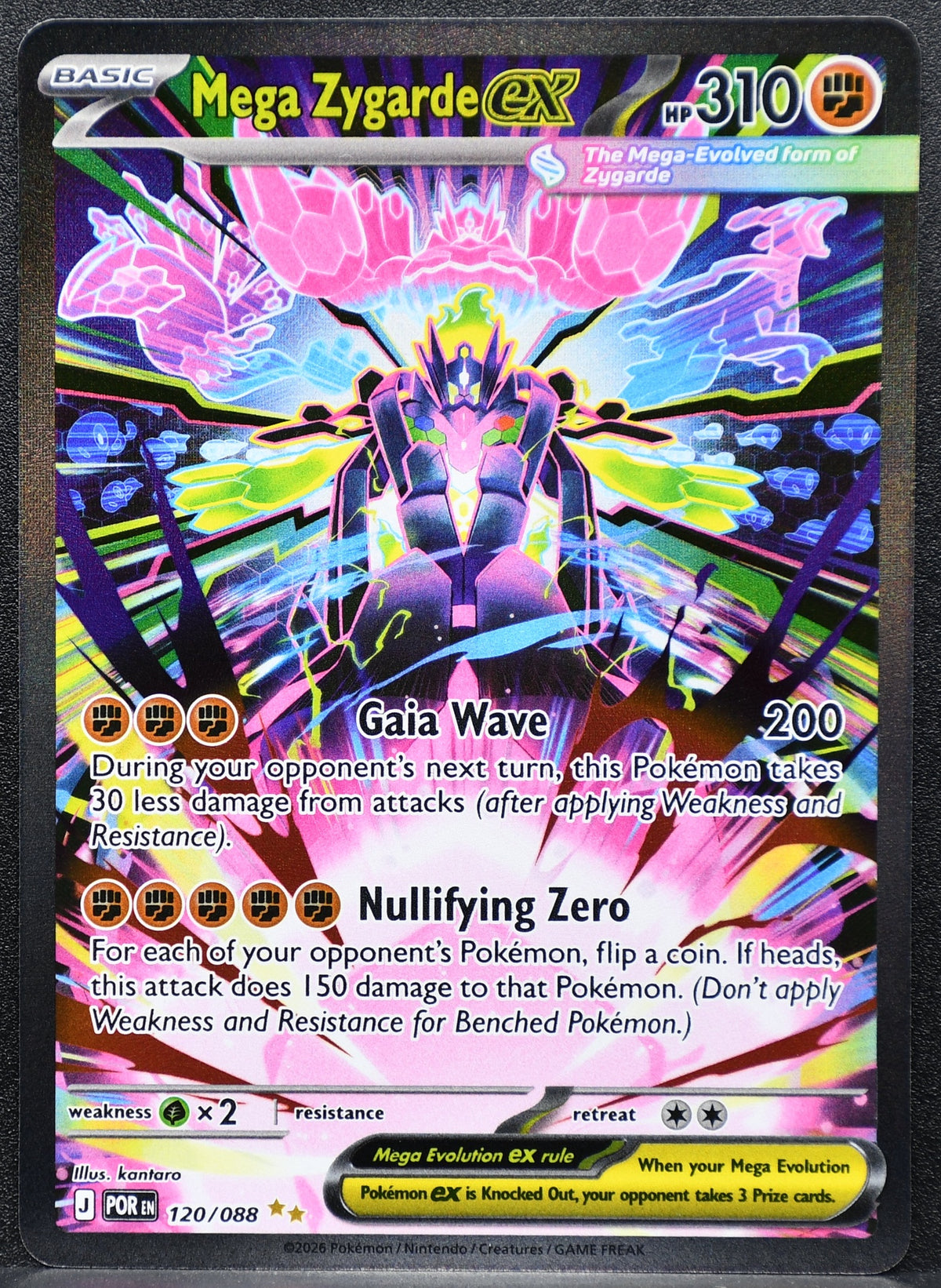 Pokemon TCG Mega Zygarde ex 120/088 Perfect Order Full Art NM