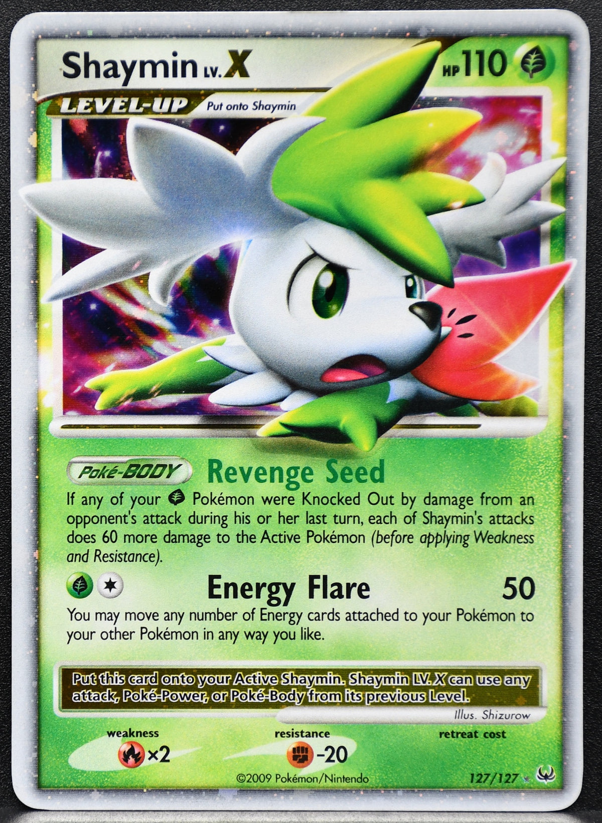 Pokemon TCG Shaymin Lv.X 127/127 Platinum Holofoil LP