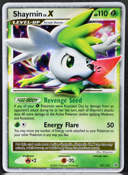 Pokemon TCG Shaymin Lv.X 127/127 Platinum Holofoil LP