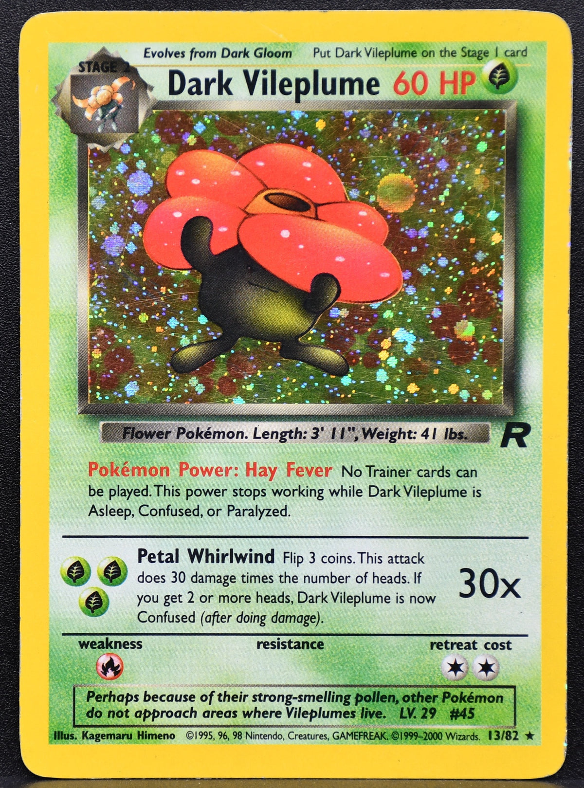 Pokemon TCG Dark Vileplume 13/82 Team Rocket Holofoil HP