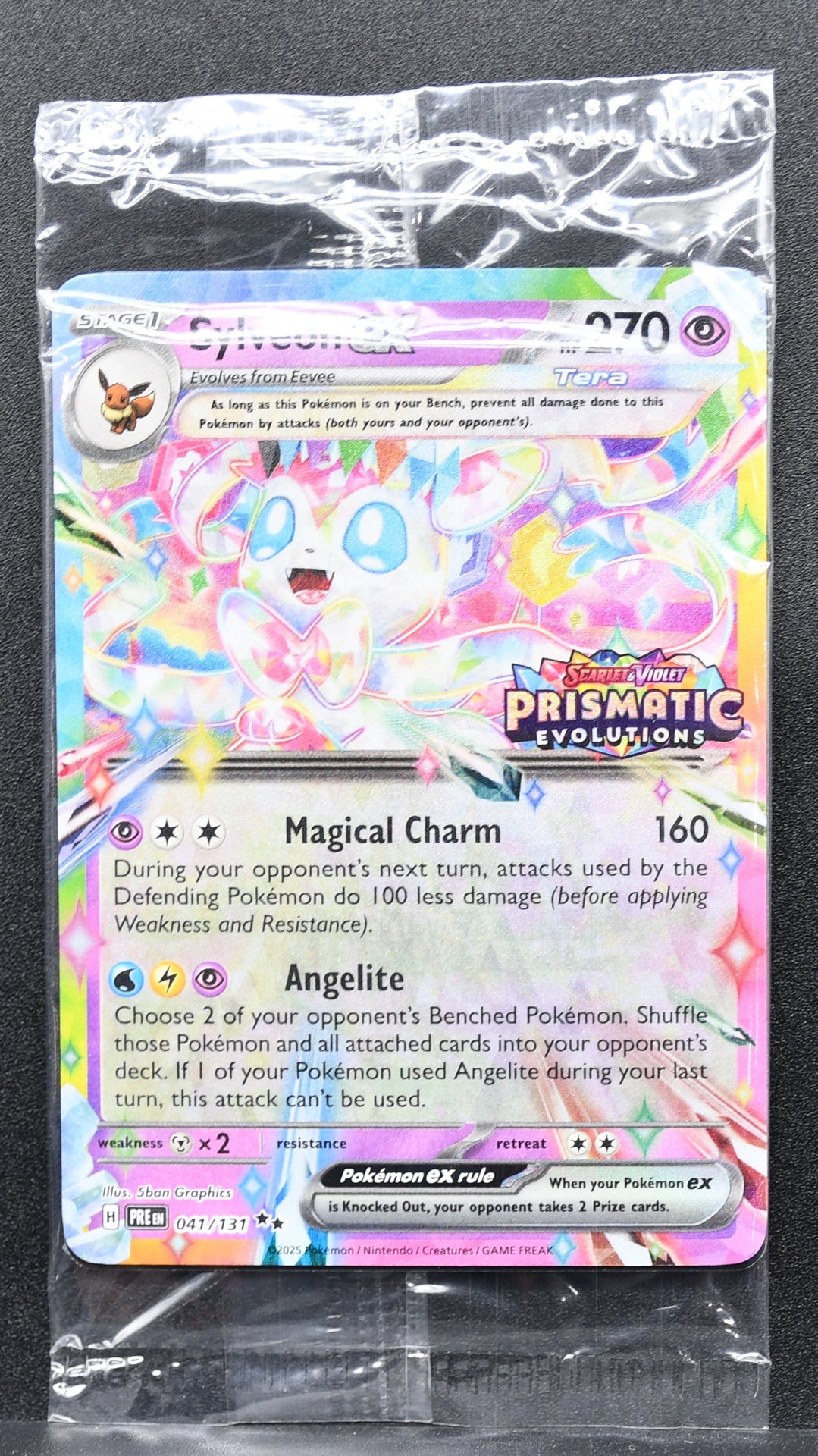 Pokemon TCG Sylveon ex 041/131 Prismatic Evolutions Stamped Holo Sealed
