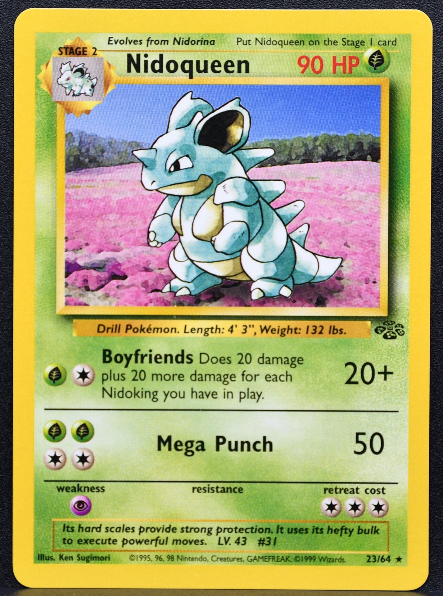 Pokemon TCG Nidoqueen (23) Jungle 23/64 Unlimited NM EN