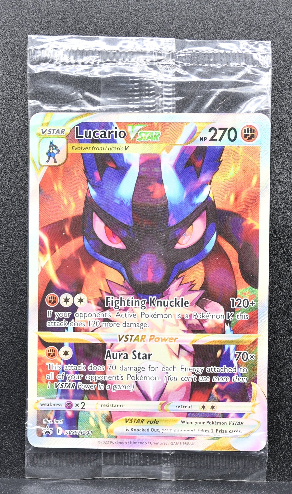 Pokemon TCG Lucario VSTAR SWSH291 Black Star Promo Full Art Sealed