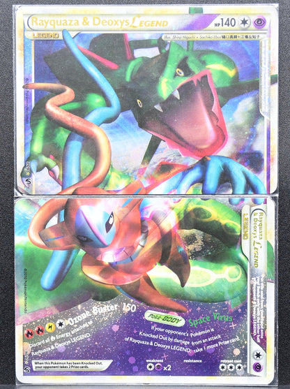 Pokemon TCG Rayquaza & Deoxys Legend 89/90 & 90/90 Legend Undaunted Complete MP