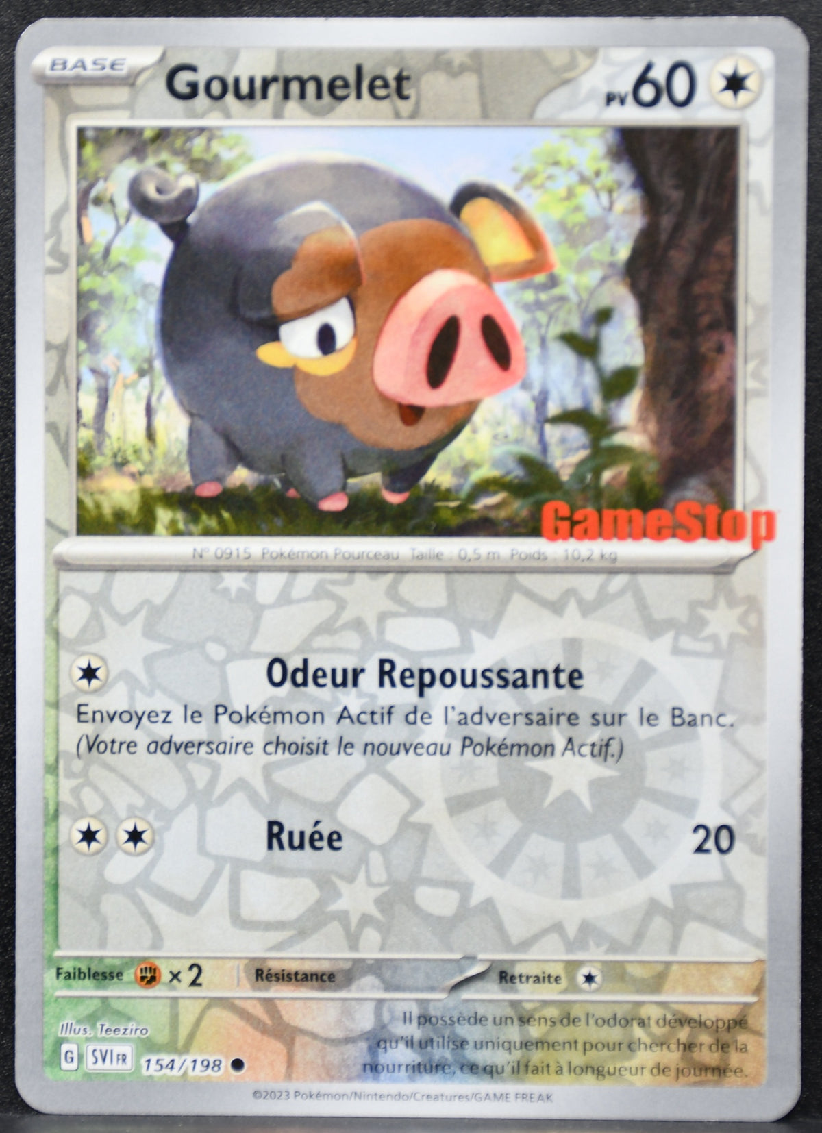 Pokemon TCG Gourmelet FR 154/198 Gamestop Promo Reverse Holo NM