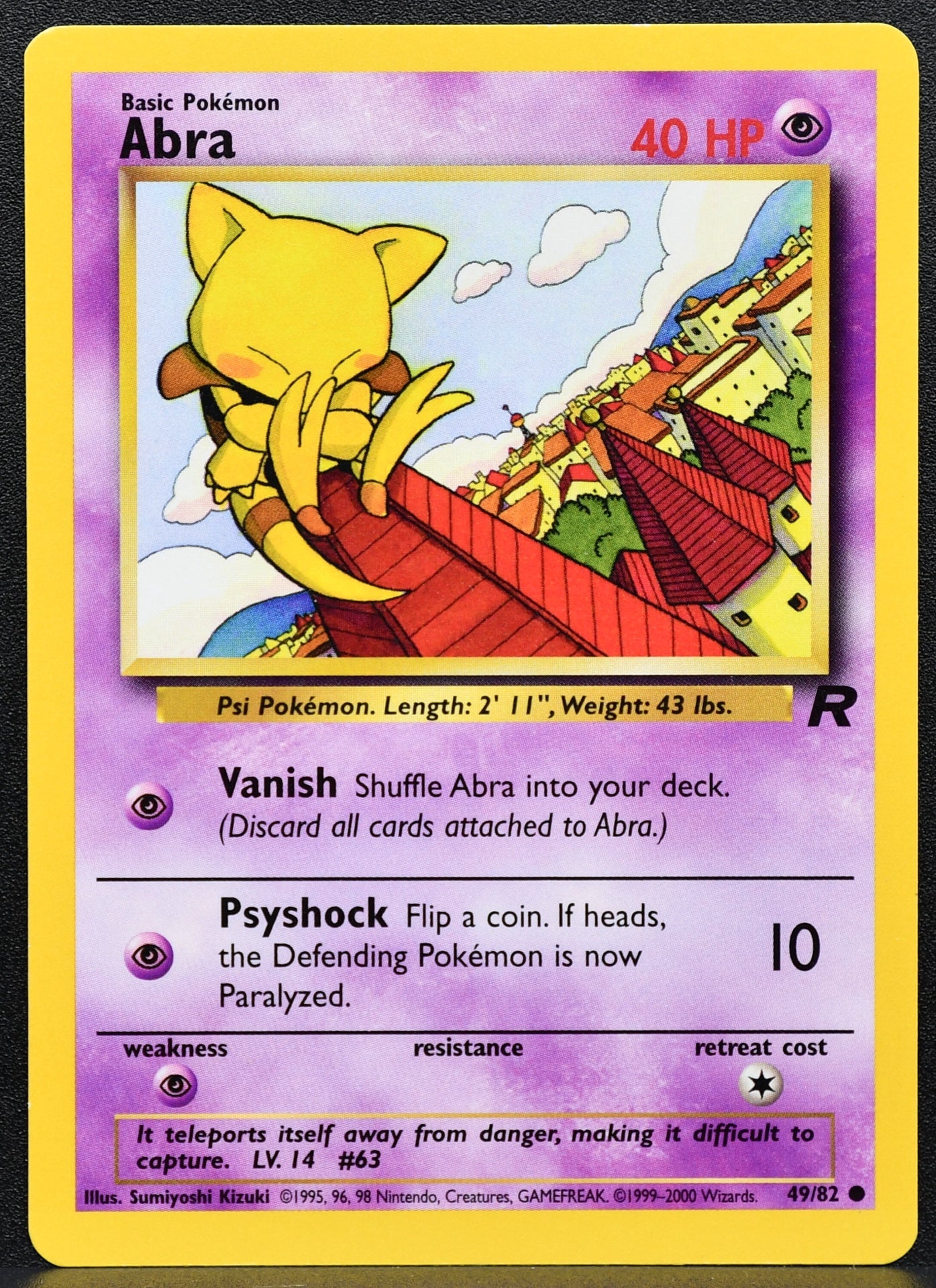 Pokemon TCG Abra Team Rocket 49/82 Unlimited LP EN