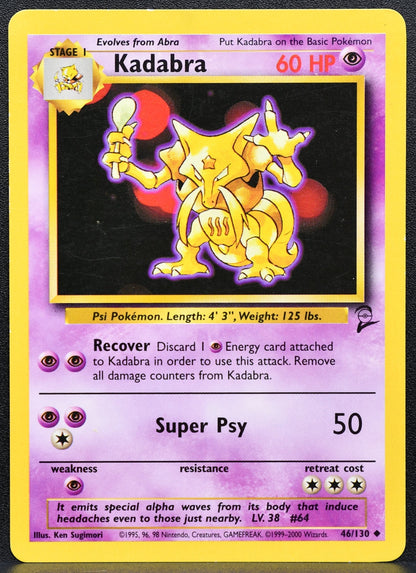 Pokemon TCG Kadabra Base Set 2 046/130 Normal MP EN
