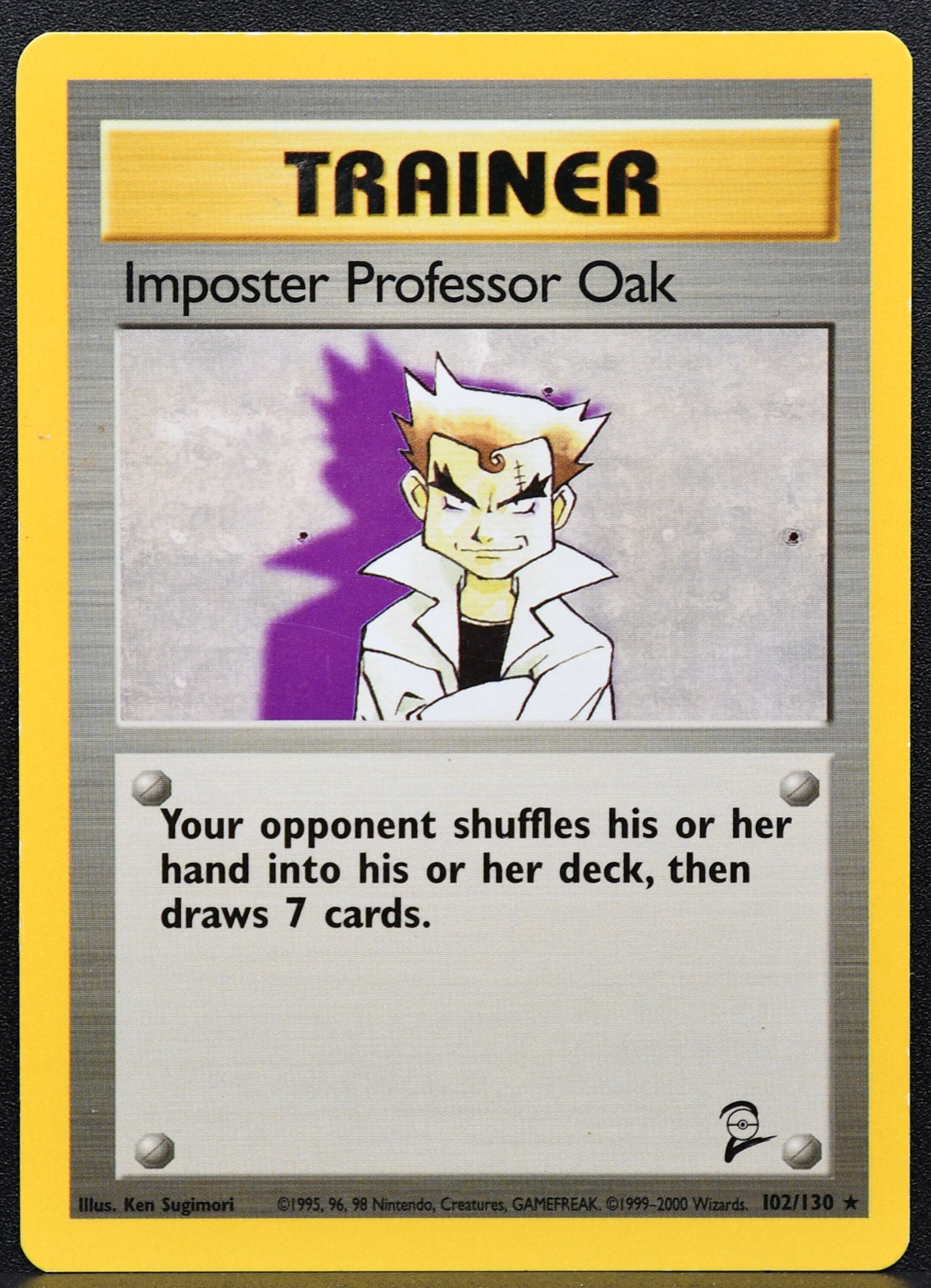 Pokemon TCG Imposter Professor Oak Base Set 2 102/130 Normal HP EN