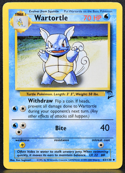 Pokemon TCG Wartortle Base Set 2 063/130 Normal LP EN