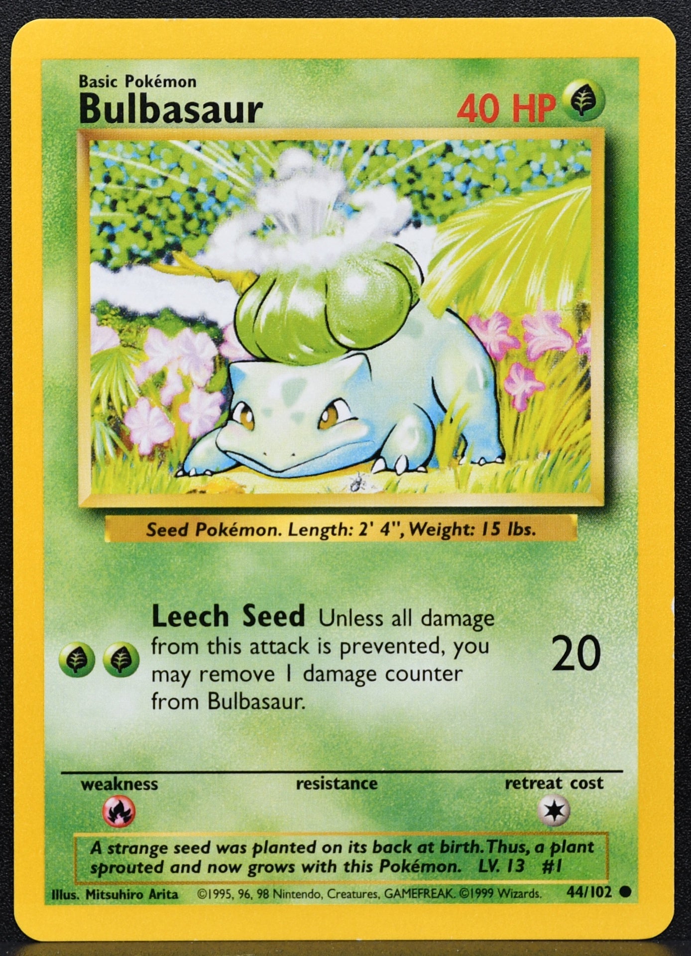 Pokemon TCG Bulbasaur Base Set 044/102 Normal MP EN