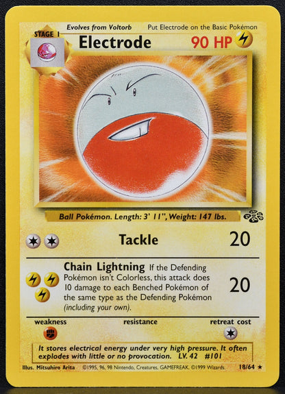 Pokemon TCG Electrode (18) Jungle 18/64 Unlimited LP EN