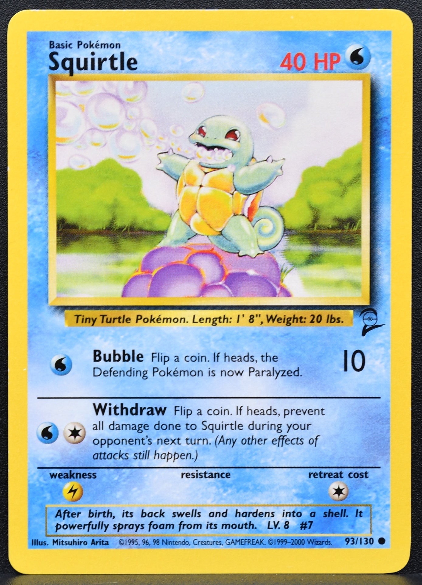 Pokemon TCG Squirtle Base Set 2 093/130 Normal LP EN