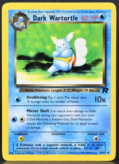 Pokemon TCG Dark Wartortle Team Rocket 46/82 Unlimited HP EN