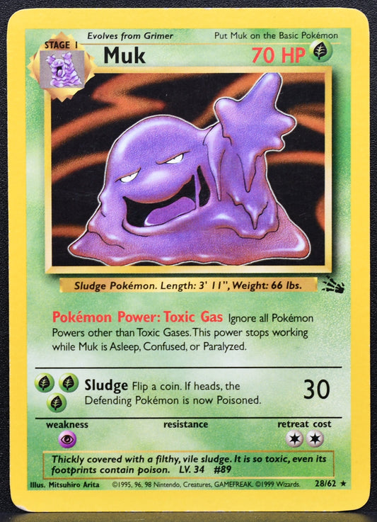 Pokemon TCG Muk (28) Fossil 28/62 Unlimited HP EN