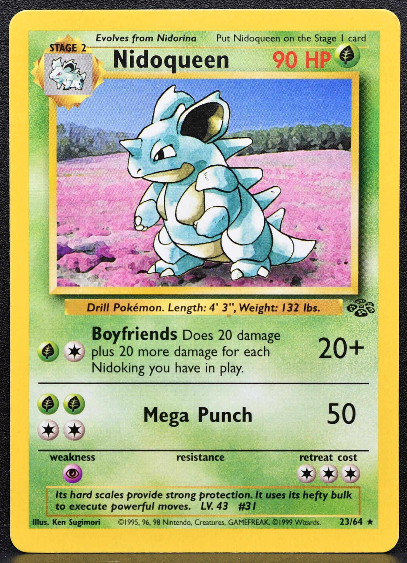 Pokemon TCG Nidoqueen (23) Jungle 23/64 Unlimited MP EN