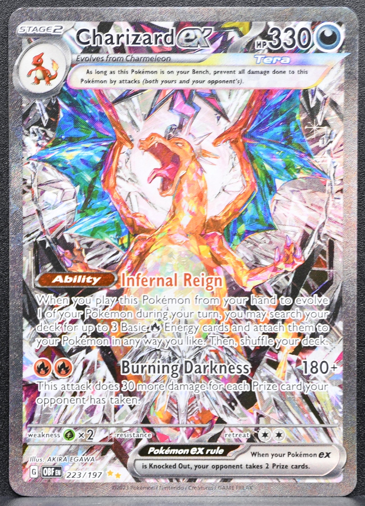 Pokemon TCG Charizard ex - 223/197 SV03: Obsidian Flames Holofoil NM EN