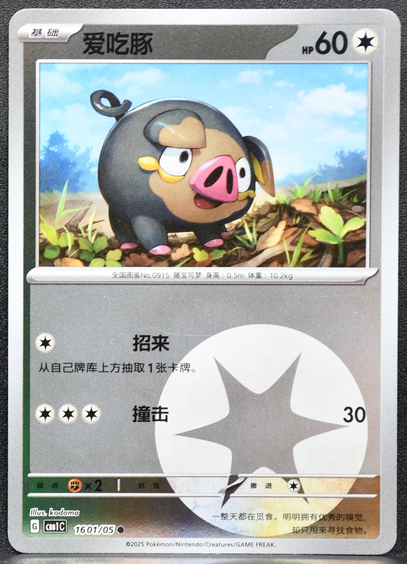 Pokemon TCG Lechonk 16 01/05 Chinese Chinese Gem Vol 1 Pack NM Reverse