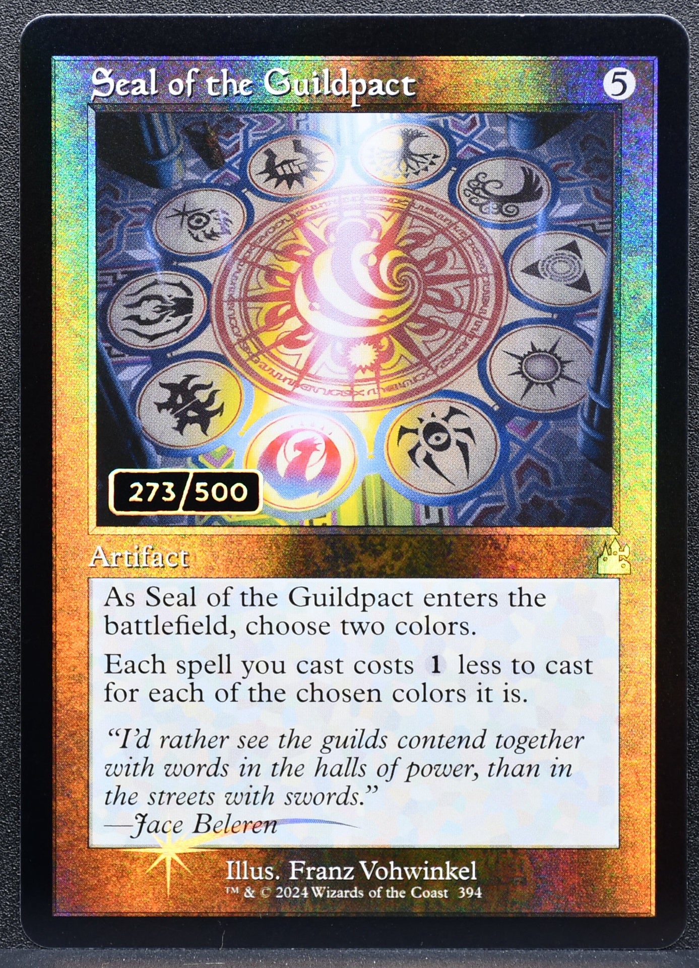 MTG Seal of the Guildpact Ravnica Remastered Retro Frame Serial Numbered /500 NM