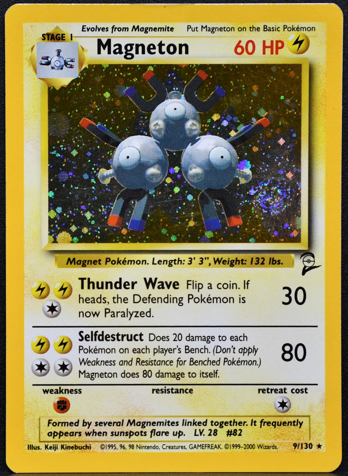 Pokémon Magneton 009/130 Base Set 2 MP