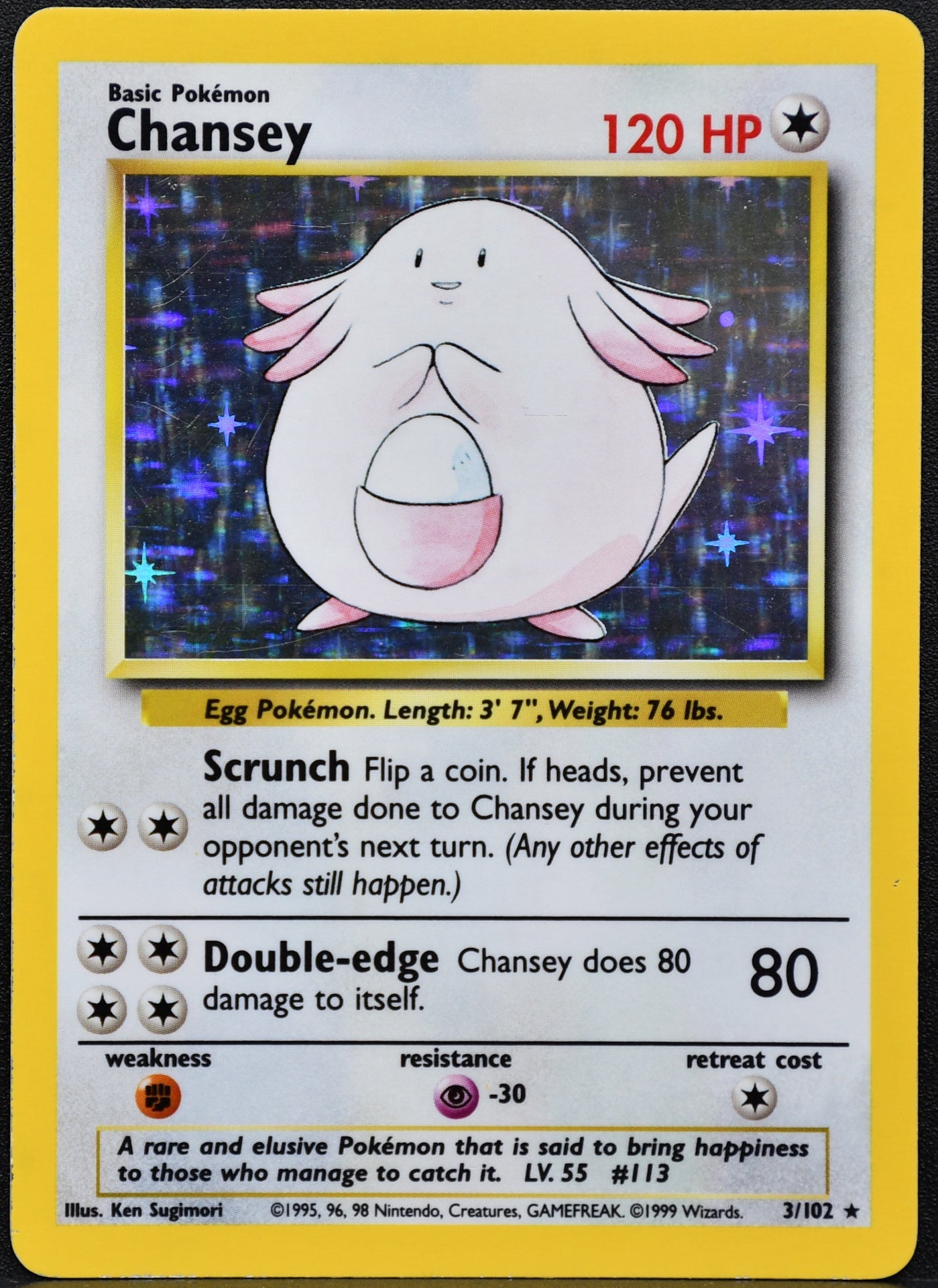 Pokémon Chansey 003/102 Base Set HP