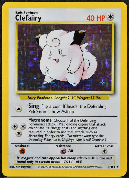 Pokémon Clefairy 005/102 Base Set MP