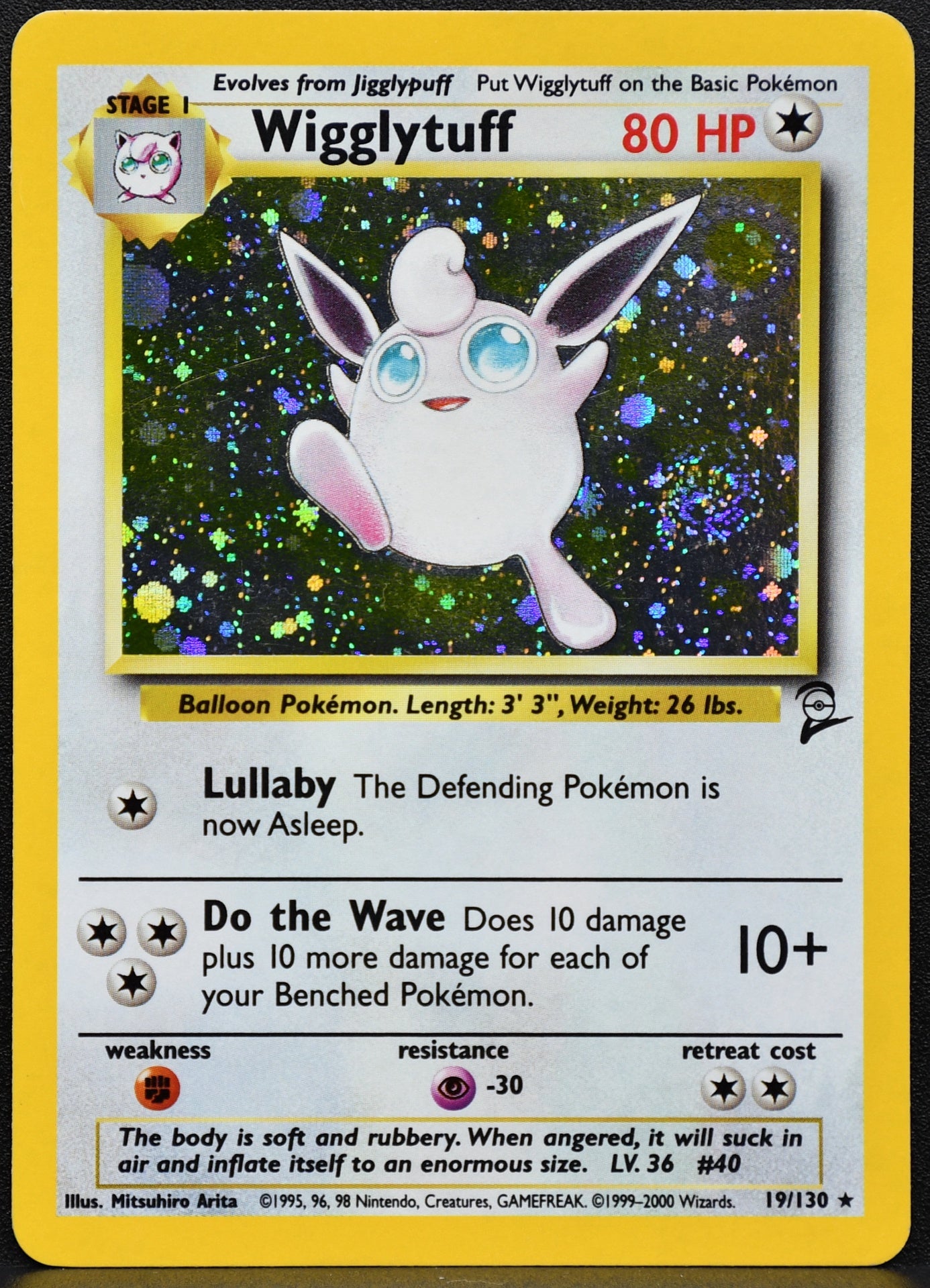 Pokémon Wigglytuff 019/130 Base Set 2 LP