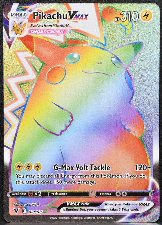 Pokémon Pikachu VMAX Secret 188/185 SWSH04: Vivid Voltage NM
