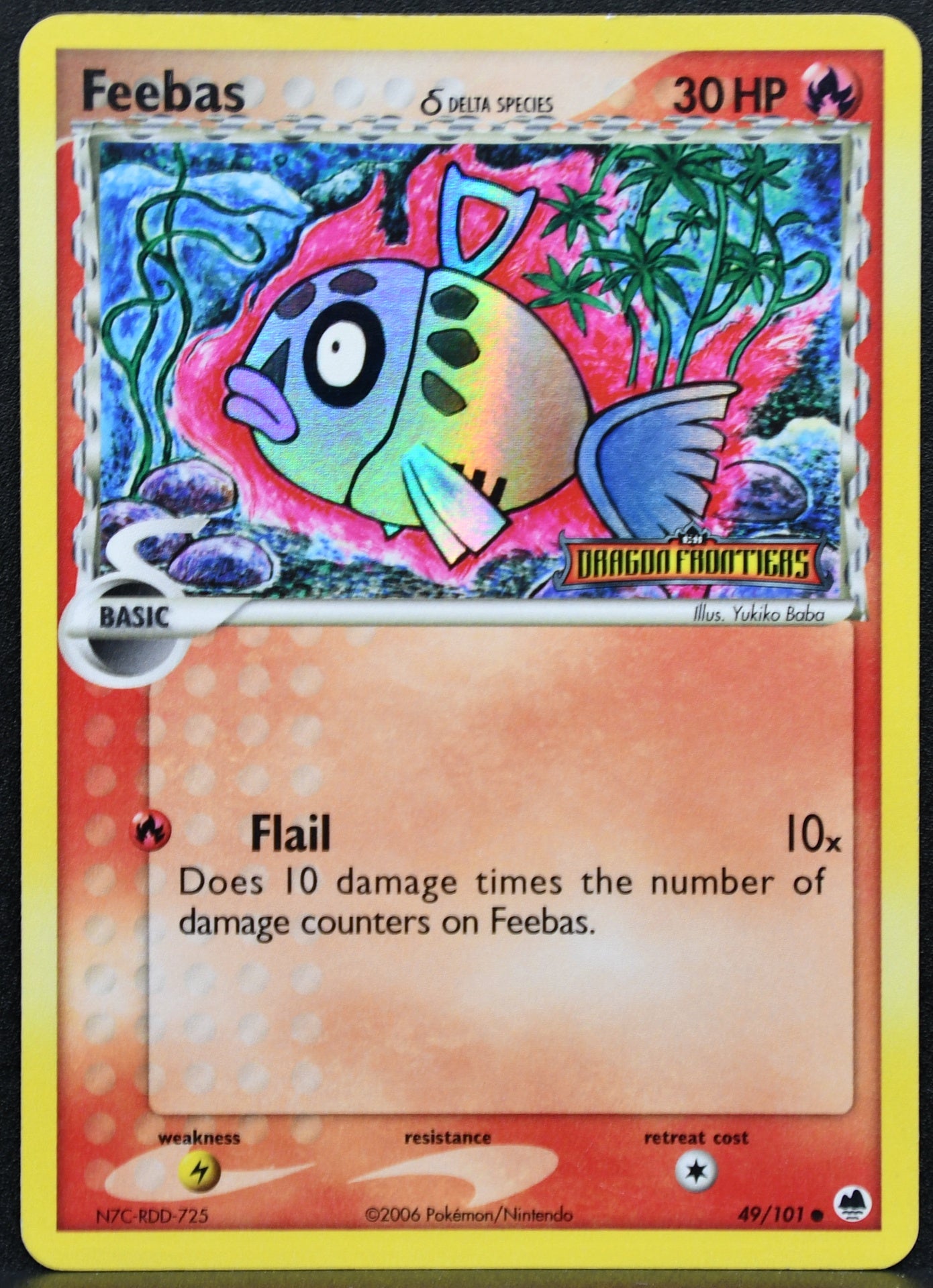 Feebas Delta Species (49/101) Reverse Holofoil Stamped - Dragon Frontiers - HP