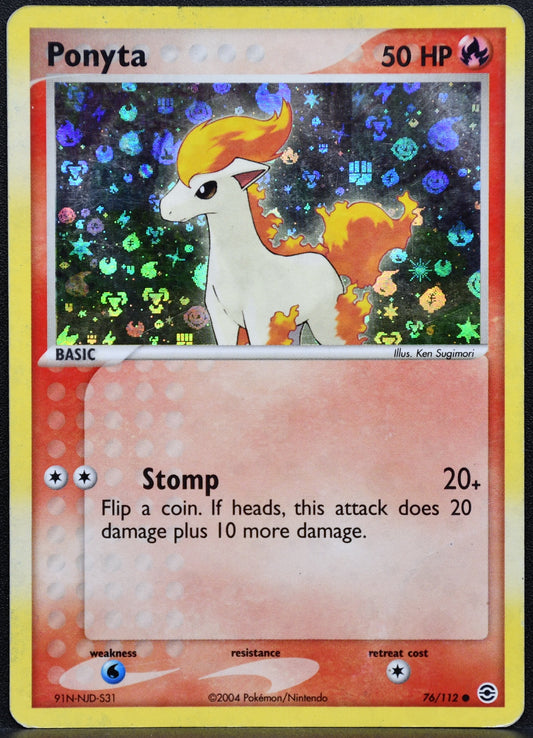 Pokemon TCG Ponyta Reverse Holofoil 76/112 ex FireRed & LeafGreen HP