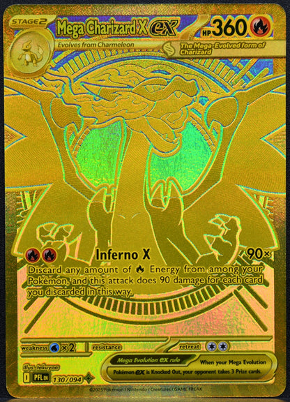 Pokemon TCG Mega Charizard X ex 130/094 Phantasmal Flames NM